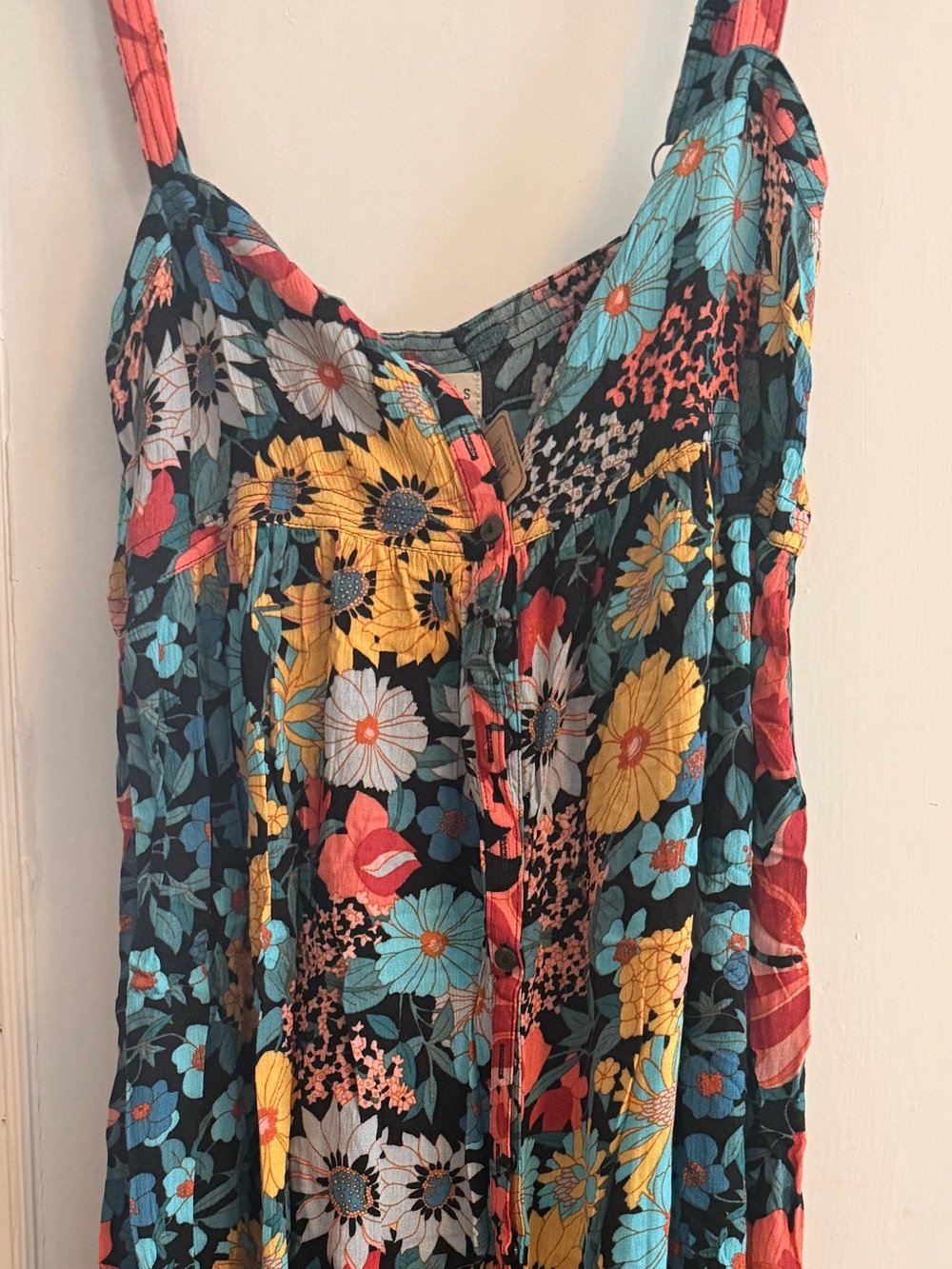 NATURAL LIFE Multicolor Floral Button-Front dress